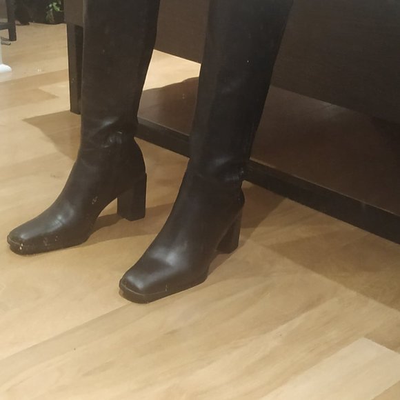 Knee high square toe boots - Picture 3 of 4